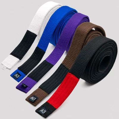巴西柔术腰带加厚 柔道 摔跤绑带通用黑带紫色棕色蓝色道带可定制