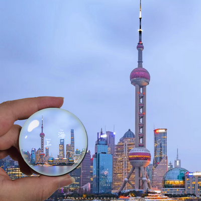上海城市旅游景点纪念品水晶冰箱贴磁贴东方明珠陆家嘴风景区定制