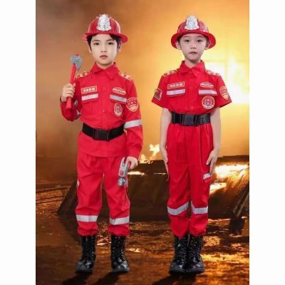 儿童消防员服装万圣节cosplay消防员演出服少儿小消防员职