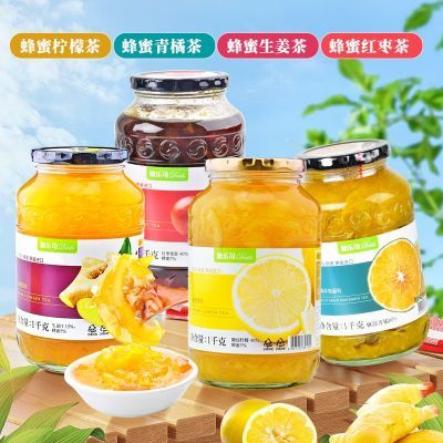 韩国迪乐司百香果水果茶蜂蜜柚子茶果酱红西柚冲饮品冲泡柠檬柚子