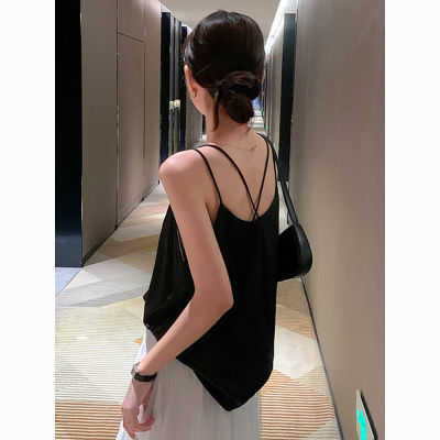 韩国版型设计气质名媛性感超仙百搭宽松夏季外穿打底雪纺衫吊带女
