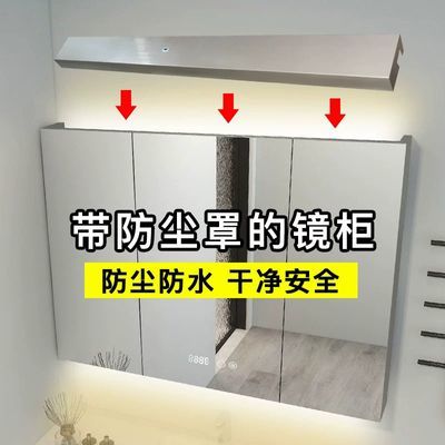 不锈钢镜柜镜子智能除雾厕所挂墙式单独收纳壁挂镜浴室柜带防尘罩