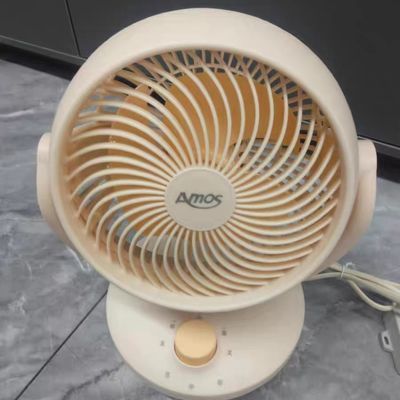 亚摩斯AMOS家用桌面电风扇可调档位定时摇头3D广角循环扇ASFM350