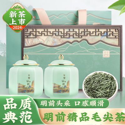 茗杰 毛尖茶2024新茶明前绿茶毛尖春茶嫩芽浓香型茶叶礼盒装250g