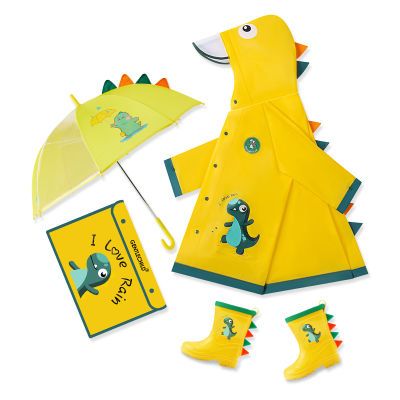 儿童雨衣套装2-8岁3幼儿园小学书包位加厚防水全身防暴雨宝宝雨披