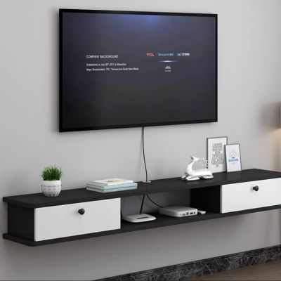 简易小户型壁挂式墙上电视柜客厅卧室现代简约机顶盒置物架悬空