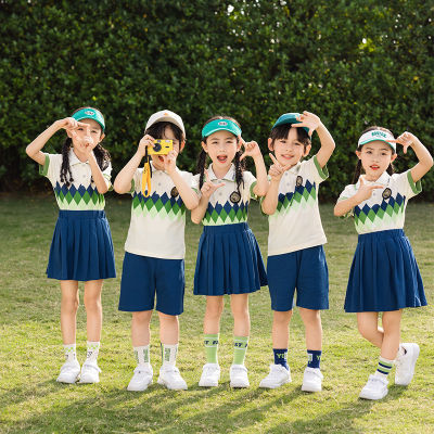 小学生校服夏季短袖套装儿童毕业班服一年级订制运动会幼儿园园服