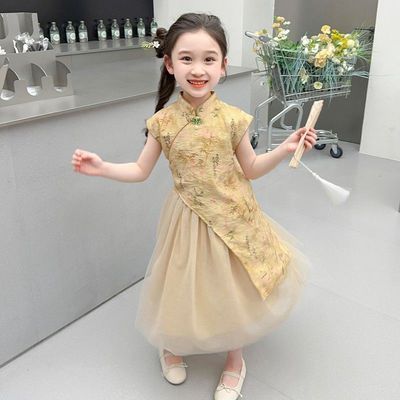 汉服女童夏款2024新款中国风套装儿童春装夏季新中式女孩古风旗袍