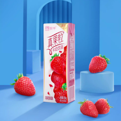 1月份蒙牛真果粒250ml*12牛奶饮品真果粒牛奶