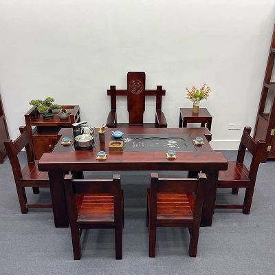老船木茶桌桌椅组合功夫客厅茶几实木家用中式办公室茶台套装一体