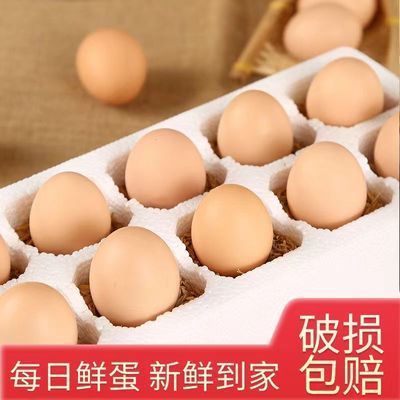红心土鸡蛋50枚农家散养40枚舒心五谷无菌鸡蛋即食10枚韩式