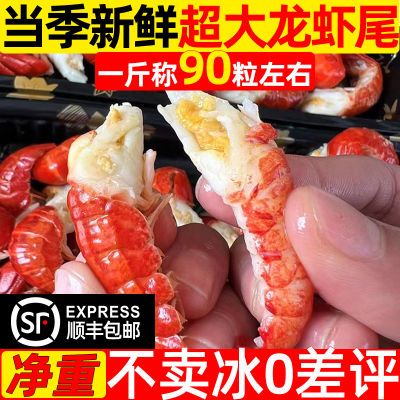 【特大号无冰衣龙虾尾】鲜活速冻活虾现剥虾尾商用蒜蓉油焖一整箱