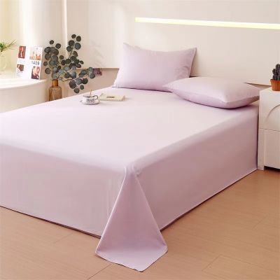 纯色A类母婴级床单单件锦棉斜纹磨毛柔软贴身透气舒适1.8米床2米