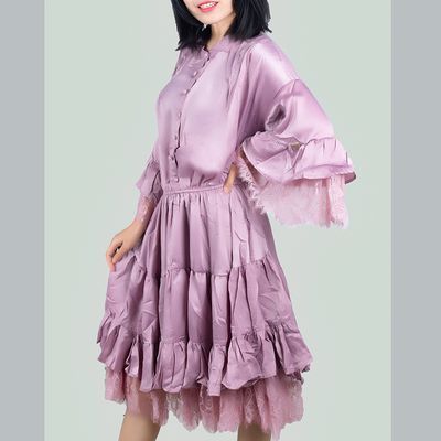 夏季女装连衣裙蕾丝新款高级气质短袖年轻小清新中国风