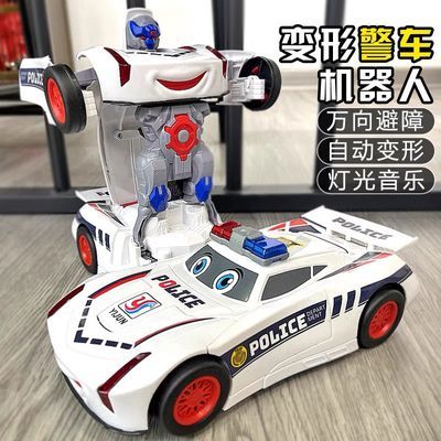电动变形警车儿童玩具男孩3到6岁开发智力超大号万向行驶灯光音乐