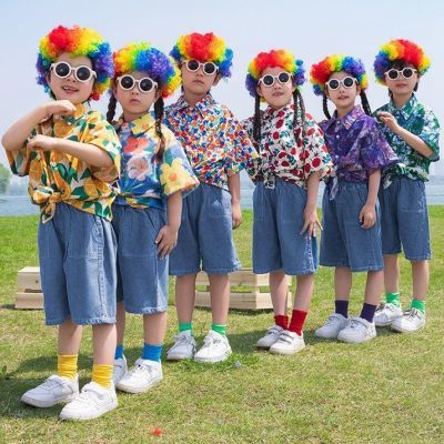 六一儿童合唱演出服复古港风女童啦啦队运动会班服幼儿毕业照服装