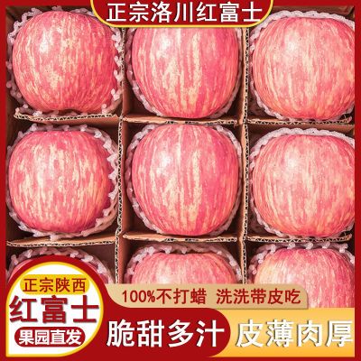 【洛川苹果】陕西正宗洛川红富士苹果新鲜脆甜礼盒水果3斤5斤10斤