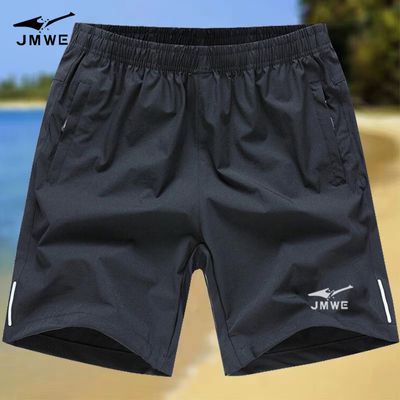 JMWE品牌夏季男士速干短裤运动五分裤冰丝宽松沙滩裤大裤衩夏