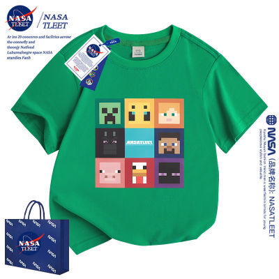 NASA我的世界短袖T恤苦力怕中大童潮男童装Minecraf