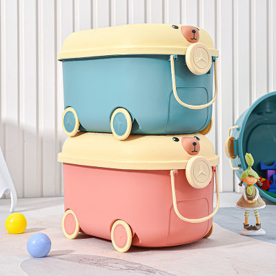 玩具收纳箱可爱儿童零食整理箱小鸭子多功能超萌小黄鸭宝宝收纳盒