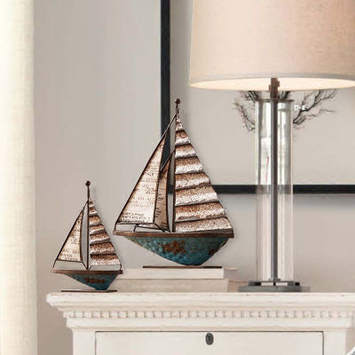 美式创意帆船模型玩具办公室轻奢摆件客厅玄关家居装饰品桌面摆设