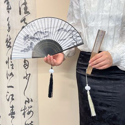 古风折扇古装汉服马面裙中国风古典舞蹈扇子新中式竹扇夏季便携