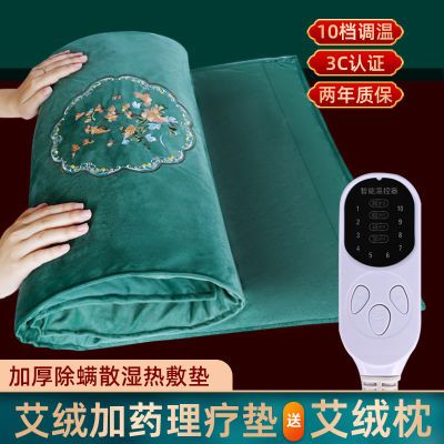 电加热艾灸床垫艾绒垫褥子全身灸家用艾草电热毯热敷包被子理疗包