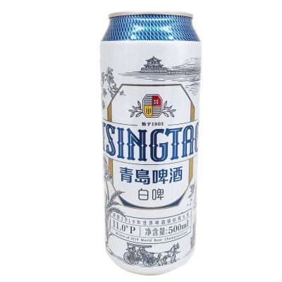 青岛啤酒(TsingTao)精酿白啤 全麦酿造500ml*12听 整箱装