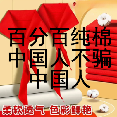 红领巾纯棉生亲肤全加厚抗皱儿童棉新款柔软开衫标准国标高档统一