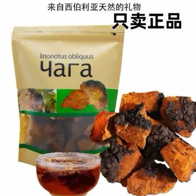 俄罗斯进口桦树茸1斤装纯天然正品野生黑金黑精白桦500g 桦