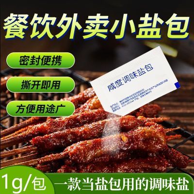 食用盐一次性小袋1g盐小包外卖调味迷你调料家庭食用盐无碘盐批