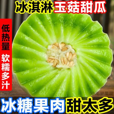 【彩箱】玉菇甜瓜冰淇淋新鲜水果正宗山东香蜜瓜批发价4.5斤起