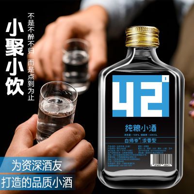 【宜宾小酒】白酒小瓶100ml整箱纯粮食42度浓香型便宜口粮