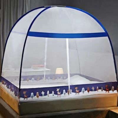 新款蚊帐安装可折叠蒙古包1.5米床1.8家用卧室1.2单人