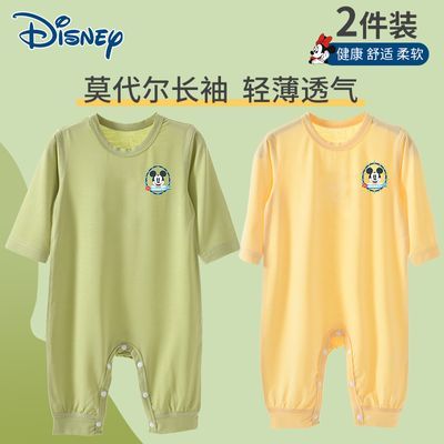 迪士尼Disney莫代尔睡衣薄宝宝哈衣爬服新生儿衣服婴儿夏季