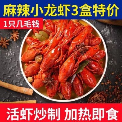 【三大盒便宜】鲜活烧制小龙虾即食麻辣小龙虾熟食包盒装