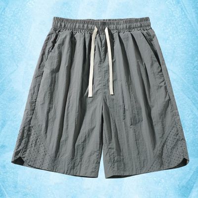 沙滩裤冰丝短裤夏季男士薄款宽松潮流透气五分裤休闲运动速干裤子