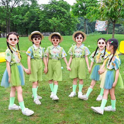 幼儿园毕业照班服小学生运动会儿童啦啦队演出服六一合唱表演服装