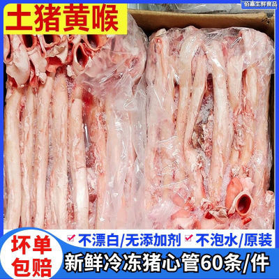 60条整箱新鲜猪心管猪喉管猪心血管猪黄喉烧烤火锅食材商用冷冻