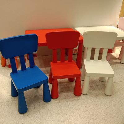 利乐宝加厚儿童椅儿童桌椅凳子塑料椅学习椅靠背椅幼儿园桌椅