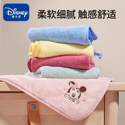 迪士尼婴儿口水巾儿童毛巾家用比纯棉吸水不掉毛小方巾悬挂式面巾
