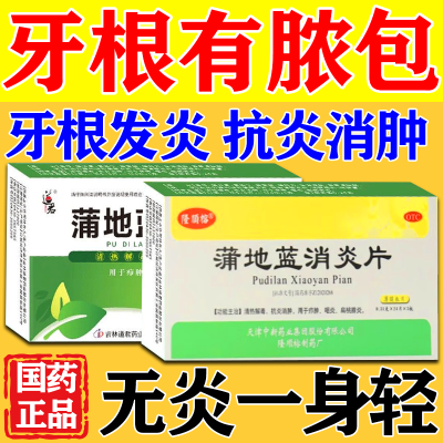 消炎药 蒲地蓝消炎片抗炎消肿清热解毒药治咽炎扁桃体腺炎异物感