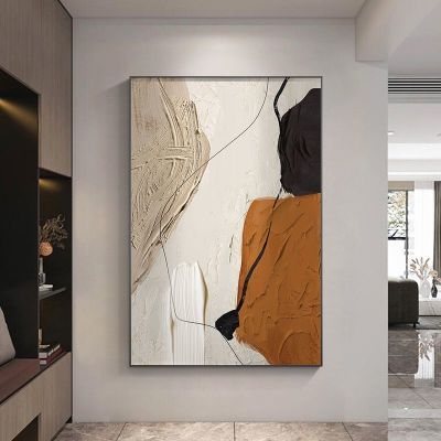 抽象客厅装饰画现代简约沙发背景墙挂画落地肌理玄关艺术高级壁画