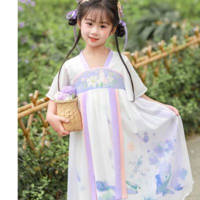 女童2024中国夏季汉服新款超仙古装裙子儿童古风公主连衣裙