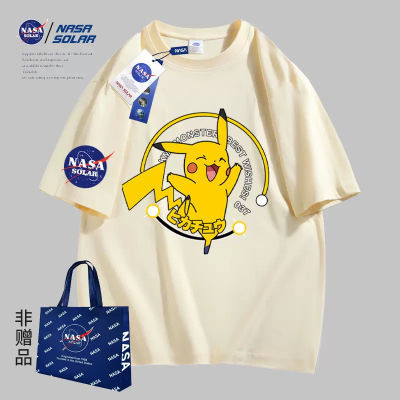 NASA联名款2024夏季新品短袖男女重磅大码潮牌情侣T恤LMB印花