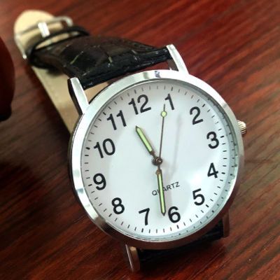 老年人手表女大盘数字夜光妈妈中老年手表男皮带防水老人手表奶奶