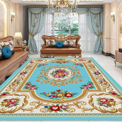 客厅地毯家用豪华欧式卧室茶几垫民族风地毯高档加厚水晶绒满铺