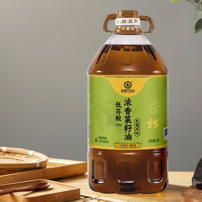 东旭大别山新鲜日期浓香菜籽油物理压榨非转基因无添加食用油5L