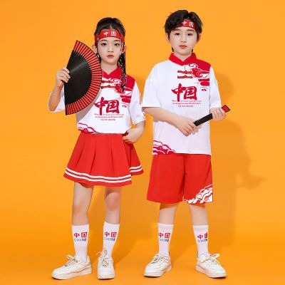 六一儿童中国啦啦队表演服装小学生运动会班服幼儿园开幕式演出服