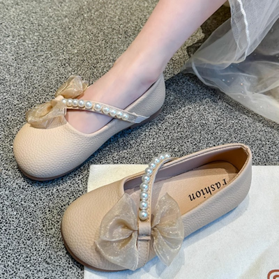 女童皮鞋2024春季新款韩版儿童公主鞋女孩软底豆豆鞋仙女风单